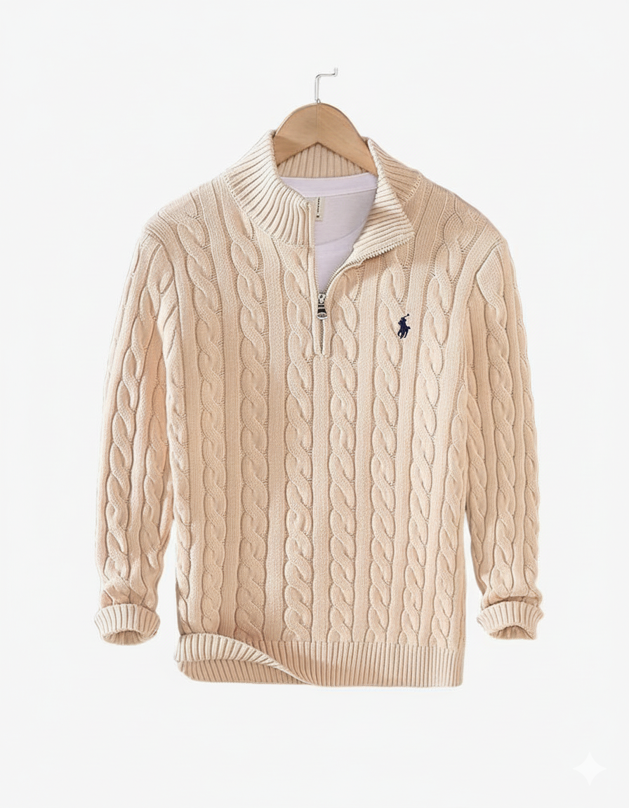 Arthur | Neljännesvetoketjullinen palmikkoneule