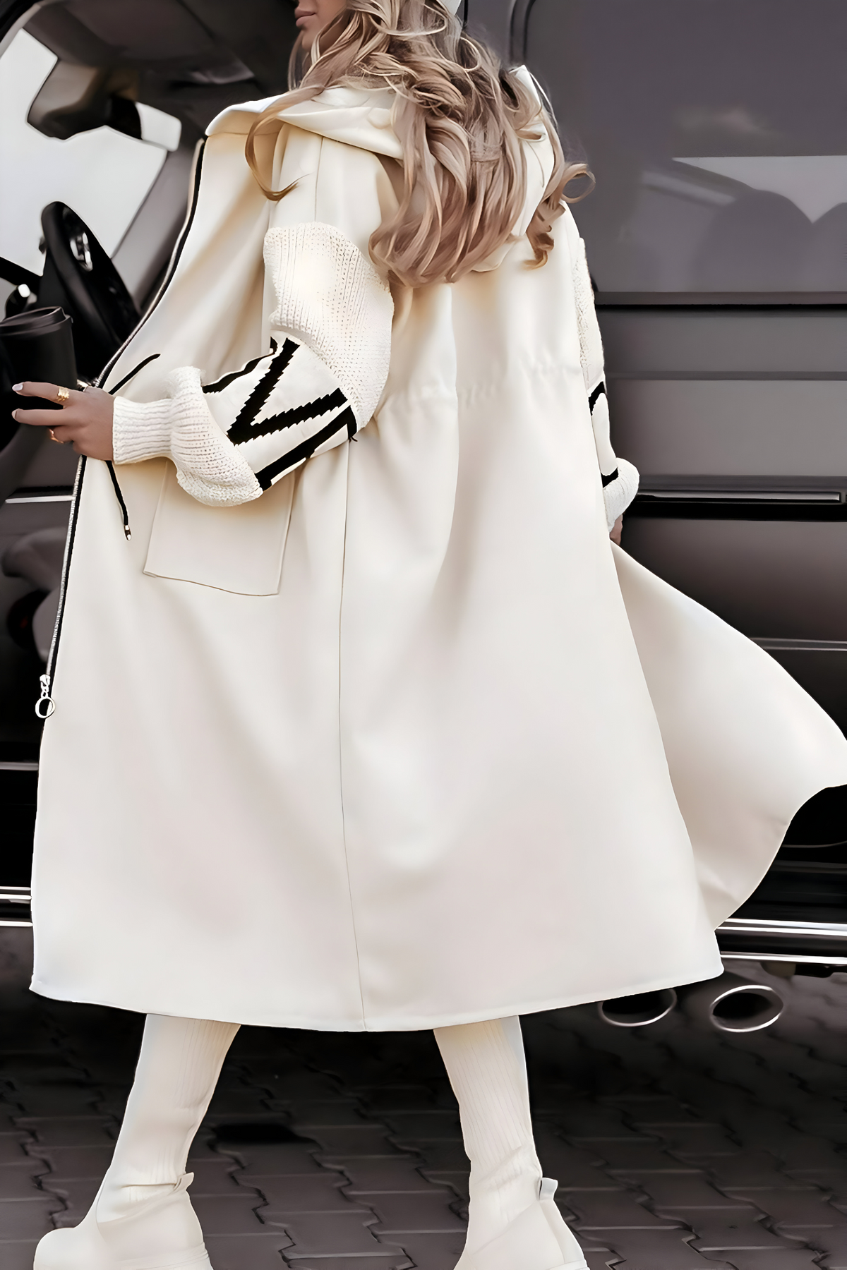 Malin | Elegantti hupullinen neuletakki