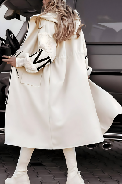 Malin | Elegantti hupullinen neuletakki